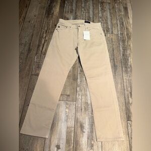 AG Adriano Goldschmied Men's Tan Straight Jeans